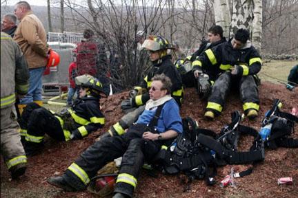 March 24, 2006 Mutual aid to Brewster | Structure Fire | Fieldstone Pond | Pictures Copyright © 2006 Photos:  Frank Becerra Jr. / The Journal News, County Car 2 (Ron Davies), and John Marshall.